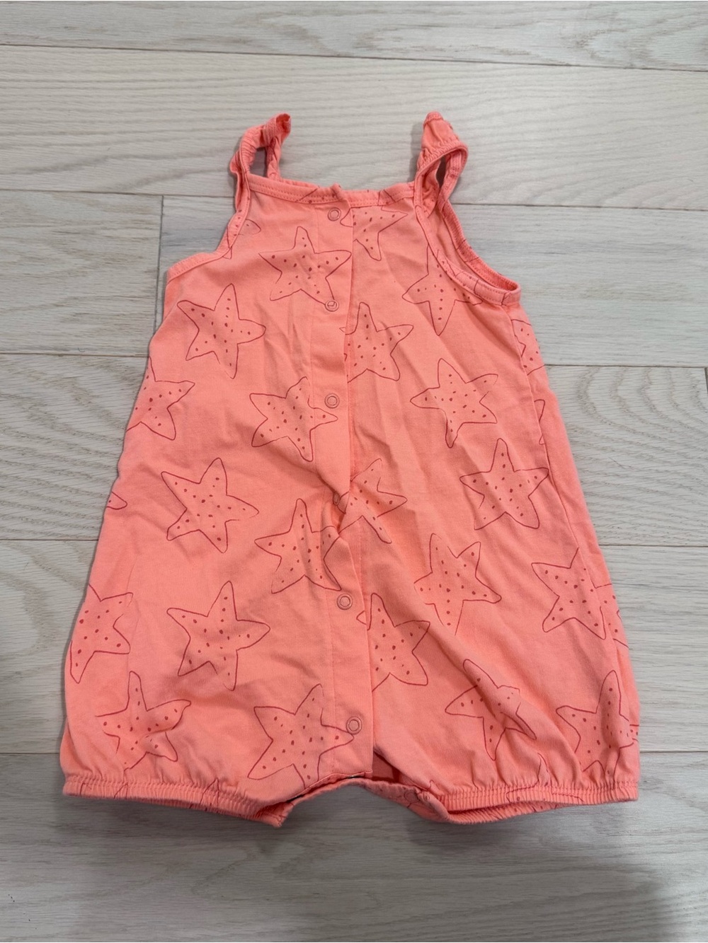 Coral Star Print Girls' Romper 24M